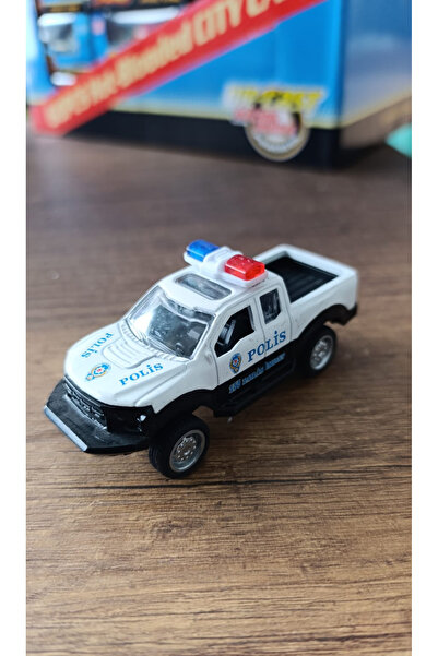 viyolmarketim 1 Adet Mini Çek Bırak Metal Polis Arabası - 9cm