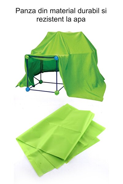 Saharina Do It Yourself Interactive Tent for Kids: 110 Balls, 200 Sticks and Waterproof Canvas