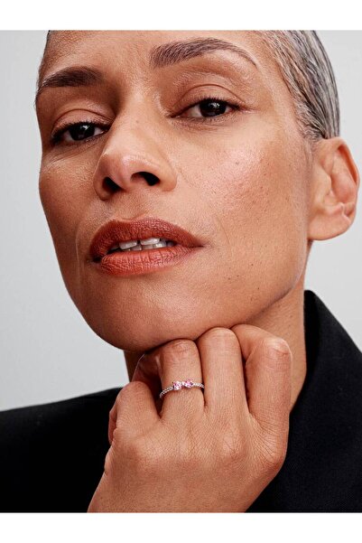 Pandora Ring with bow Shiny Pink Zirconia in 925 Silver - 54