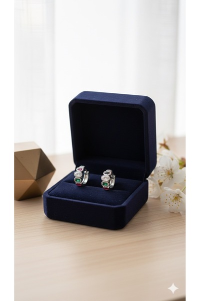 RM Bijuteri Zircon Stone Y Necklace Earrings