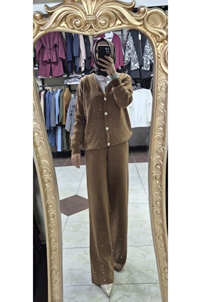 Mintaş طقم تريكو مرصع بالأحجار