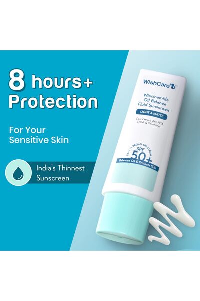 WishCare سائل واقي من الشمس بتوازن زيت النياسيناميد بنسبة 5% وعامل حماية من ا...