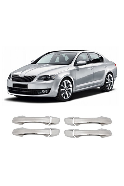 ServetDizaynOto Skoda Octavia A7 Uyumlu 2013-2019 Krom Kapı Kolu 4 Kapı Pasla...