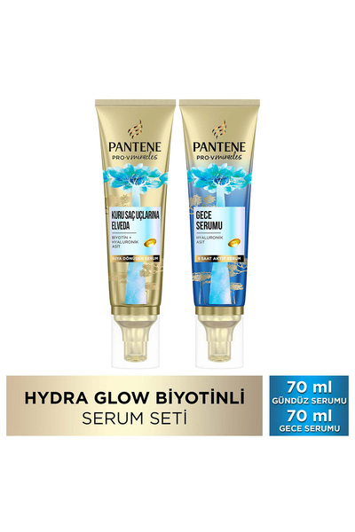 Pantene Hydra Glow Kuru ve Yıpranmış Saçlar için Biyotinli Saç Bakım Seti