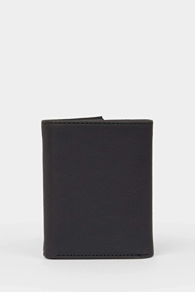 DeFacto F9298Axbk27 Black Men's Faux Leather Wallet