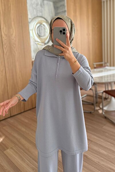 Ka Hijab Σετ Lina Premium Rayon - Γκρι