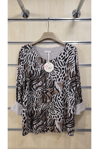 Park Moda Thin Sweater Safari Pattern