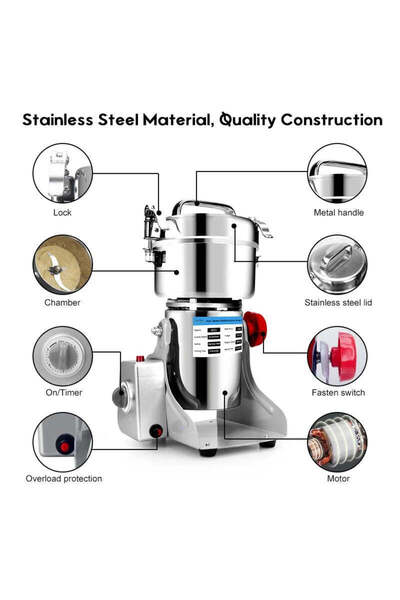 chaina Electric Herb and Grain Grinder 3000W Large Capacity