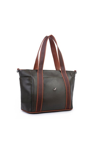 Nas Bag Women's Extra Large Shoulder Bag and Sports Bag (46X36 cm) Khaki Tan Brown Lopez