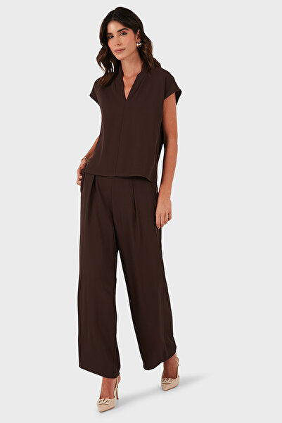 Via Dante Relaxed Fit V-Neck Short-Sleeved Blouse Blouse 268755088