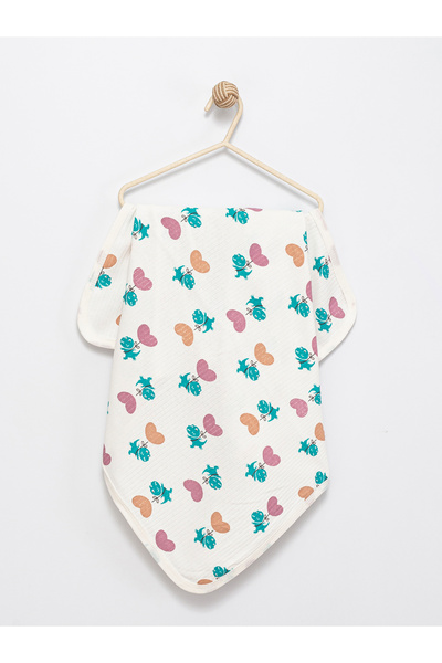 Alihan 100% Cotton Baby Blanket 90 X 90 cm Pink-Orange