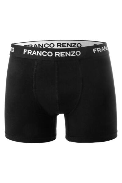 FRANCO RENZO Stretch Fabric 3-Pack Premium Cotton Men's Boxers - Black - Yellow - Claret Red