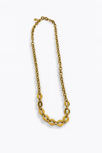 New Obsessions Steel Gold 60 cm Thick Chain Necklace