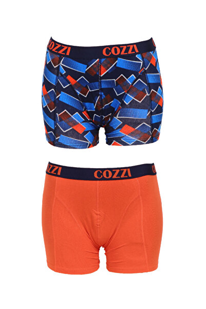 Evendi Set Boxeri, Albastru/Portocaliu