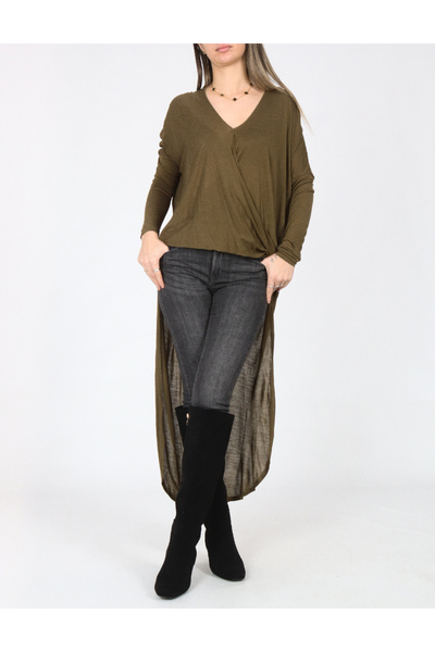 Evendi Oversized Blouse, Khaki