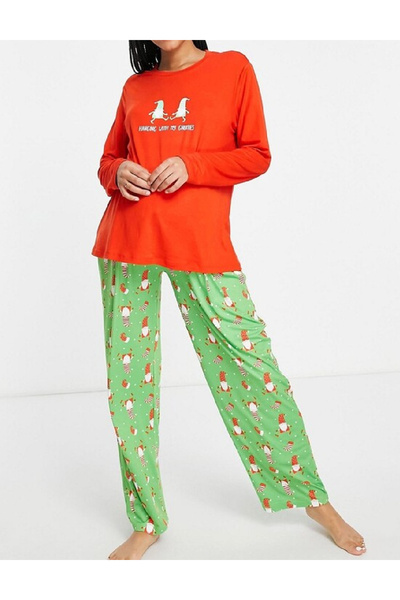 Evendi Pajamas, red/green