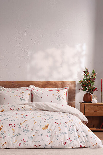 Puffy Avila Single Ranforce Duvet Cover Set - White