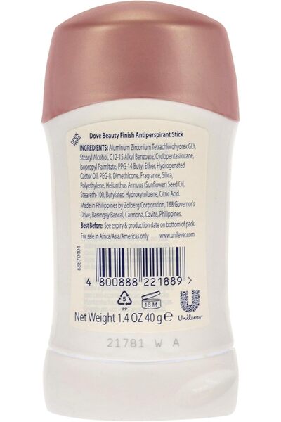 Dove Antiperspirant Stick Beauty Finish, 40g