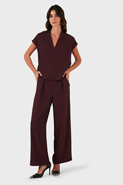 Via Dante Relaxed Fit V-Neck Short-Sleeved Blouse Blouse 268755088