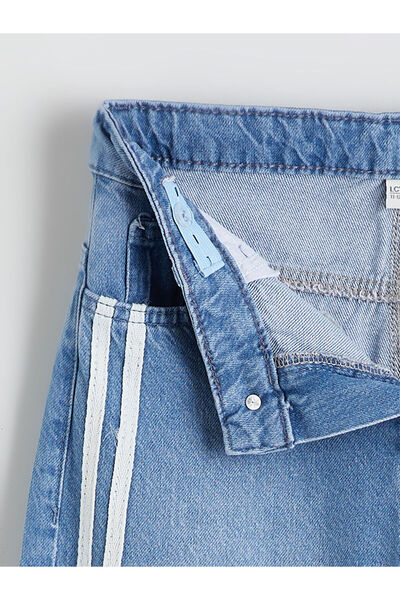 LC Waikiki Wideleg Bow Detailed Girls' Jean Trousers