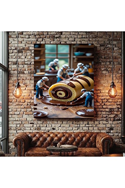 özkacar RULO PASTA YAPAN CHEFLER CAFE RESTORANT DÜKKAN Tablou decorativ pe pânză