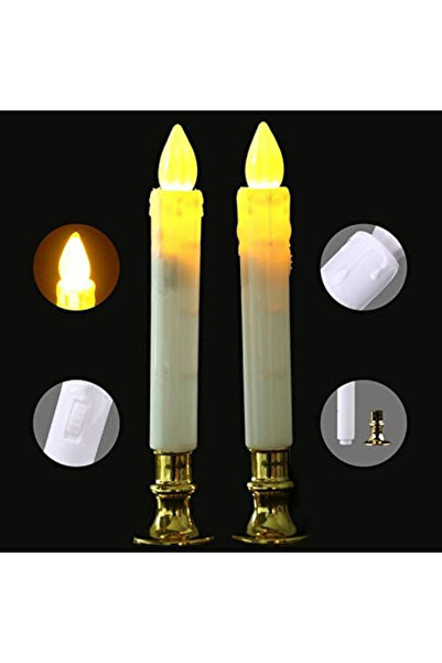Generic Electronic Candle Flameless Taper LED Candles Light, 2pc