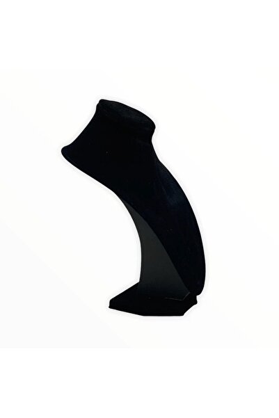 OEM Jewelry stand bust, black velvet, h 25 cm
