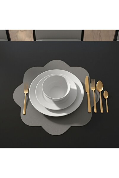 Grand Fine Art 2 Pieces Leather American Serviette-Easy to Wipe Supla-33X33 Cm-Octagonal Floral Patterned