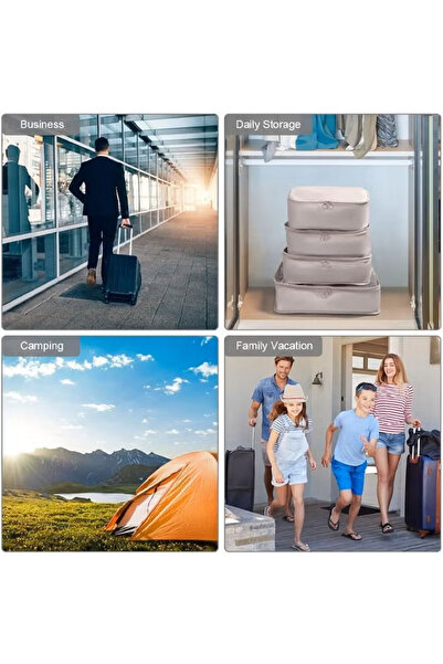 Generic Travel Organizer 6 Set Packing Cubes Travel Luggage Packing Organizers Portable Travel Accessories