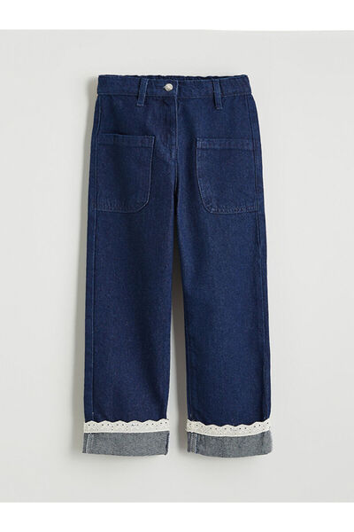 LC Waikiki Lcw Kids Indigo Elastic Waist Girls' Jeans