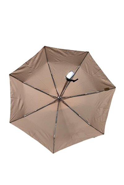 Elioure Kahverengi mini kadın şemsiye, 7 teller, 16 cm boy, 82 cm çap, şık ve pratik kullanım