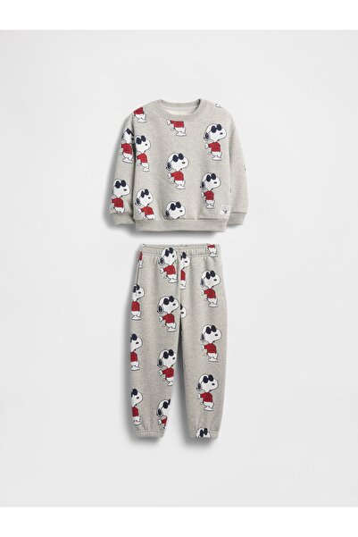 GAP Erkek Bebek Gri VintageSoft Snoopy Outfit Set
