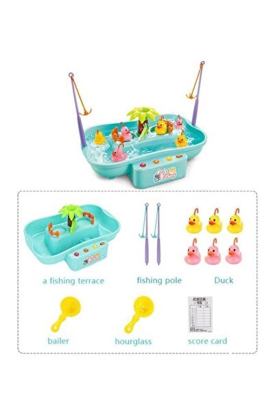 sharpdo Electric Rotating Magnetic Fish Catching Toy for Kids Multicolour