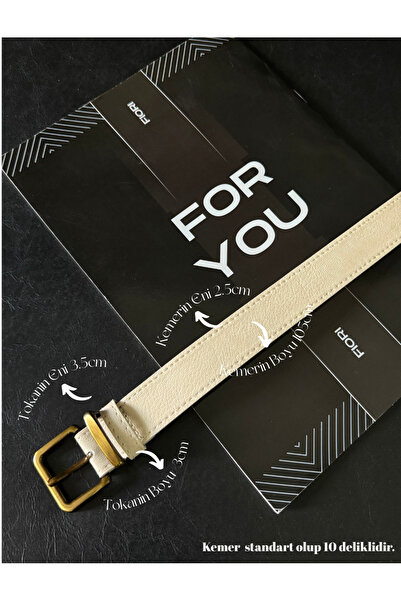 Fiori Ancient Square Buckle Bridged Women's Belt, Trouser Belt, Coat Belt, Dress Belt