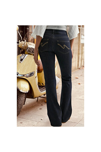 Mokşa Pocket Detailed Flare Bootcut Low Waist Flared Jeans