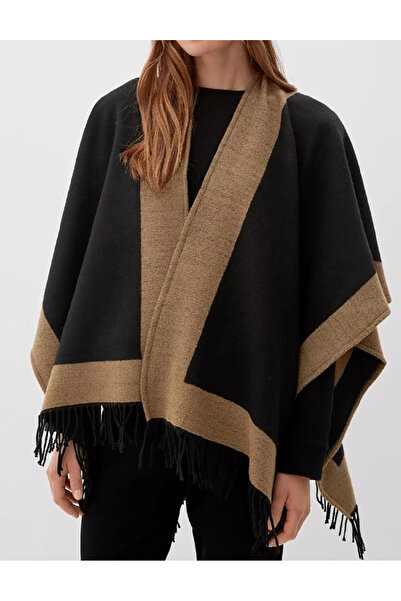 s.Oliver Poncho, Black/Brown