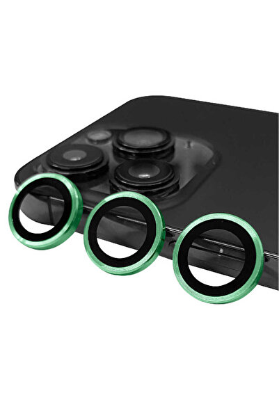 zore واقي كاميرا MRSA CL-07 متوافق مع هاتف iPhone 14 Pro Max - أخضر فاتح