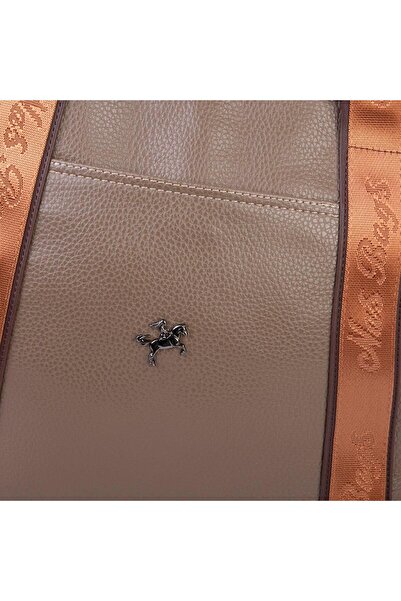 Nas Bag Women's Extra Large Shoulder Bag and Sports Bag (46X36 cm) Mink Brown Taba Lopez