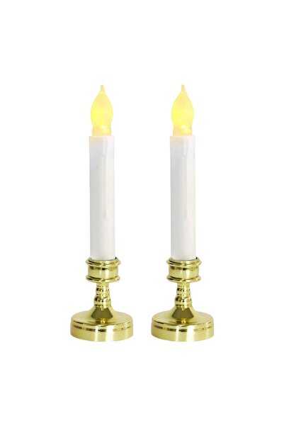 Generic Electronic Candle Flameless Taper LED Candles Light, 2pc