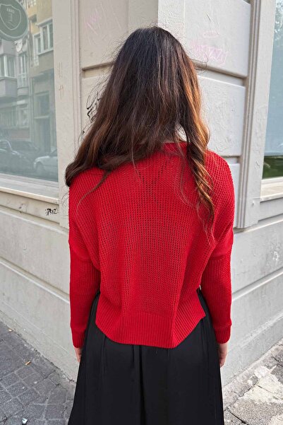 Clandestino Casual Knitwear Basic Bohemian Sweater Red