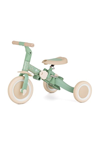 Petite&Mars Turbo 5in1 Tricycle, Multifunctional, Guide handle, Rubber wheels, 1.5-5 years, Green