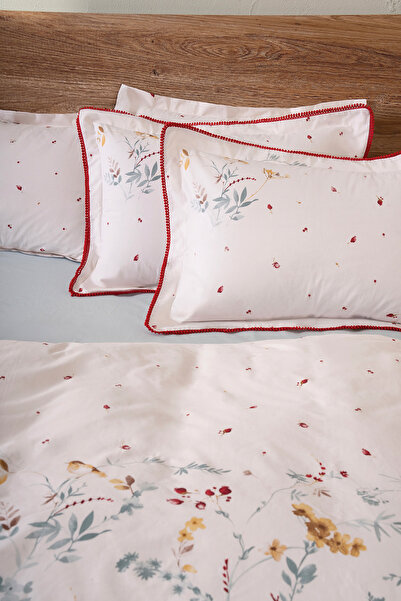 Puffy Avila Single Ranforce Duvet Cover Set - White