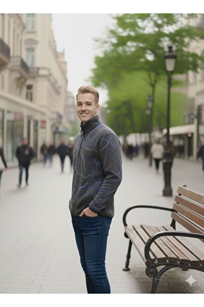 Modayıldızlar Milano Anthracite Standard Fit Non-Pilling Cold-Proof Fleece Sweatshirt 2026
