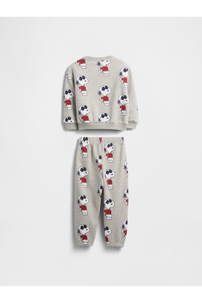 GAP Erkek Bebek Gri VintageSoft Snoopy Outfit Set