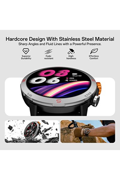 Weofly Conquer 2 Smartwatch – 1.43″ AMOLED, GPS Sports Watch, 3ATM Waterproof - Silver