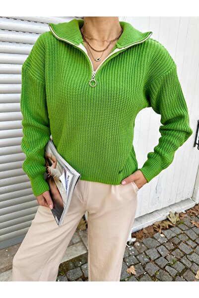 ikomteks Zippered Knitwear Sweater