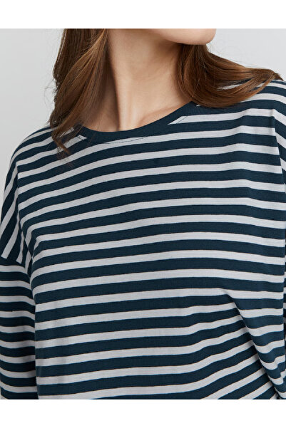 Oxmo Bluza, Albastru/Alb