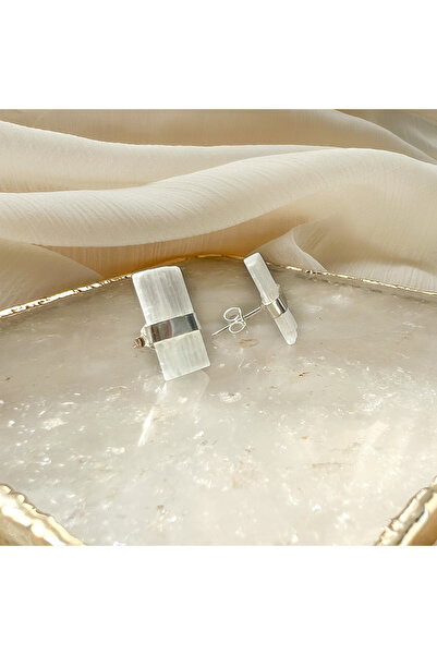 Moonlight Jewelry Cercei „Domnișoara Zeiță” - Selenit