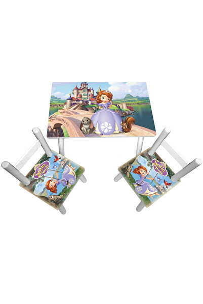 Marcoshop Masă pentru copii cu 2 scaune Prințesa Sofia