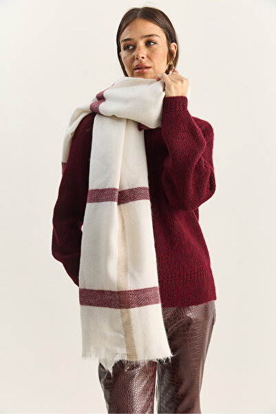 Bianco Lucci Women's Plaid Patterned Soft Touch Long Wide Scarf Shawl 0011 60286002